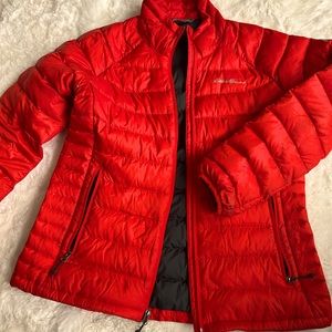Eddie Bauer Women’s Downlight Jacket Size Medium Color Red (Pimento)